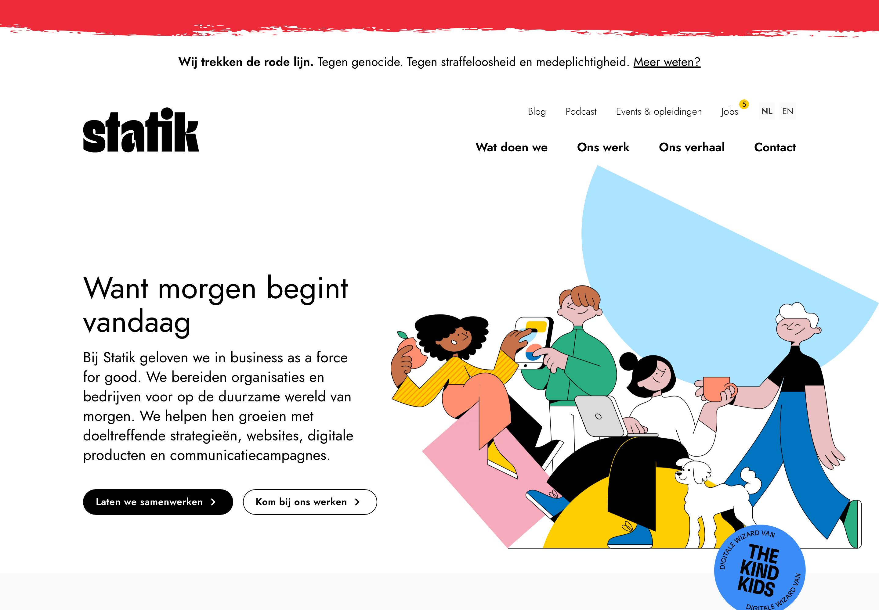Screenshot of Statik website