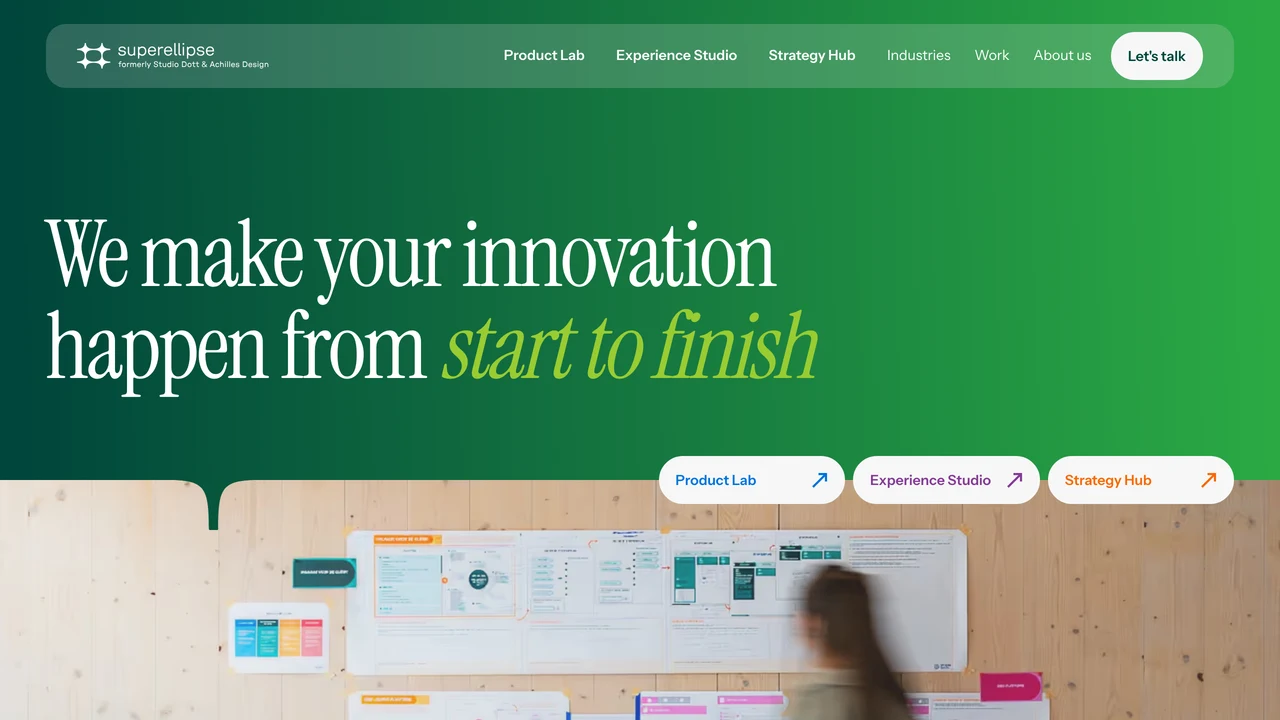 Screenshot of Superellipse website